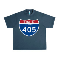 Midnight Navy los angeles california interstate 405 (i 405) sweatshirt Urban Heavy Tee - linhVisuals
