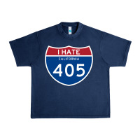 Navy los angeles california interstate 405 (i 405) sweatshirt Urban Heavy Tee - linhVisuals