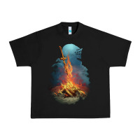 Black Souls Bonfire Urban Heavy Tee - linhVisuals