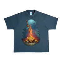 Midnight Navy Souls Bonfire Urban Heavy Tee - linhVisuals