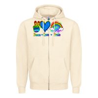 Sandshell Peace Love Pride Zipper Hoodie - Jasminsmagicworld