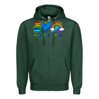 Sports Green Peace Love Pride Zipper Hoodie - Jasminsmagicworld