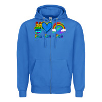 True Royal Peace Love Pride Zipper Hoodie - Jasminsmagicworld