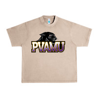 French Oak Prairie View A&M Panthers And Lady Panthers Rectangle Patch Urban Heavy Tee - linhVisuals