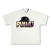Pistachio Prairie View A&M Panthers And Lady Panthers Rectangle Patch Urban Heavy Tee - linhVisuals