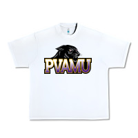 White Prairie View A&M Panthers And Lady Panthers Rectangle Patch Urban Heavy Tee - linhVisuals