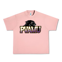 Salmon Prairie View A&M Panthers And Lady Panthers Rectangle Patch Urban Heavy Tee - linhVisuals