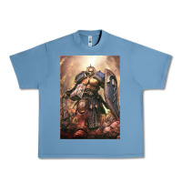 Pebble Blue Warhammer Characters Urban Heavy Tee - linhVisuals