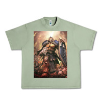 Oil Green Warhammer Characters Urban Heavy Tee - linhVisuals