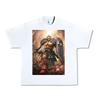White Warhammer Characters Urban Heavy Tee - linhVisuals