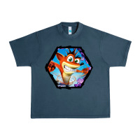 Midnight Navy CRASH BANDICOOT LEGENDS Urban Heavy Tee - linhVisuals
