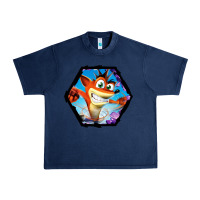 Navy CRASH BANDICOOT LEGENDS Urban Heavy Tee - linhVisuals