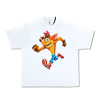 White CRASH BANDICOOT Urban Heavy Tee - linhVisuals