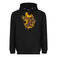 Black glitter sunflowers leopard patch Heavyweight Hoodie - RanaPortraitStore