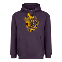 Plum glitter sunflowers leopard patch Heavyweight Hoodie - RanaPortraitStore