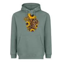 Sage glitter sunflowers leopard patch Heavyweight Hoodie - RanaPortraitStore