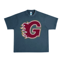 Midnight Navy guildford flames Urban Heavy Tee - linhVisuals