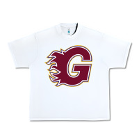 White guildford flames Urban Heavy Tee - linhVisuals