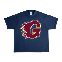 Navy guildford flames Urban Heavy Tee - linhVisuals