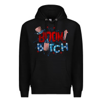 Black boom bitch 4th of july Premium Hoodie - BarkalooDesign
