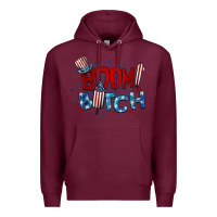 Burgundy boom bitch 4th of july Premium Hoodie - BarkalooDesign