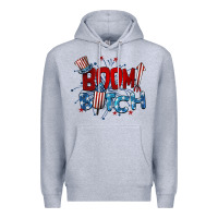 Heather Grey boom bitch 4th of july Premium Hoodie - BarkalooDesign