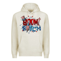 Oatmeal Heather boom bitch 4th of july Premium Hoodie - BarkalooDesign