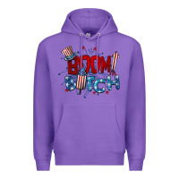 Purple boom bitch 4th of july Premium Hoodie - BarkalooDesign
