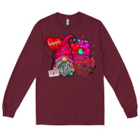 Burgundy happy valentines day Long Sleeve Tee - SublimationCraftShop