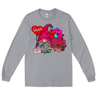 Heather Grey happy valentines day Long Sleeve Tee - SublimationCraftShop