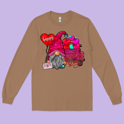 Happy Valentines Day Long Sleeve Tee Designed By Sublimationcraftshop