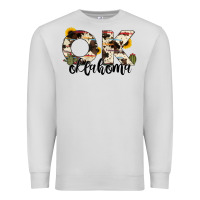 Dove Grey oklahoma state cowhide serape cactus Premium Sweatshirt - RanaPortraitStore