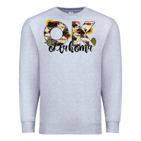 Heather Grey oklahoma state cowhide serape cactus Premium Sweatshirt - RanaPortraitStore