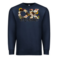 Navy oklahoma state cowhide serape cactus Premium Sweatshirt - RanaPortraitStore
