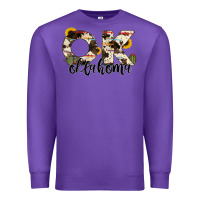 Purple oklahoma state cowhide serape cactus Premium Sweatshirt - RanaPortraitStore