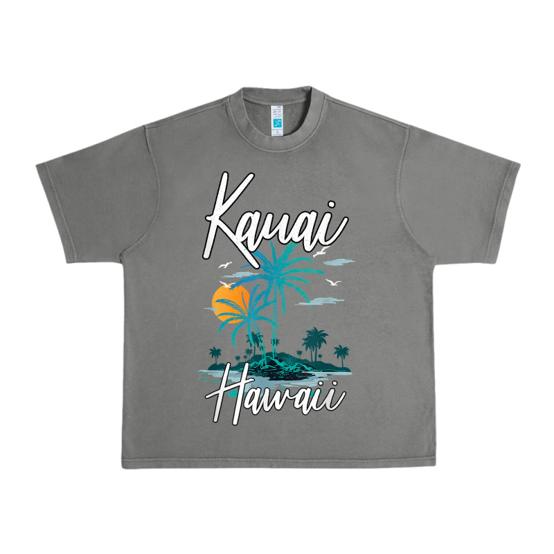 Family Vacation Retro Sunset Hawaii Kauai T Shirt Urban Heavy Tee by linhVisuals | Teevron