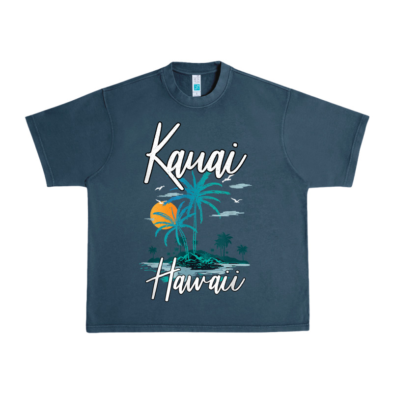 Family Vacation Retro Sunset Hawaii Kauai T Shirt Urban Heavy Tee by linhVisuals | Teevron