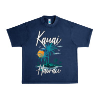 Navy family vacation retro sunset hawaii kauai t shirt Urban Heavy Tee - linhVisuals
