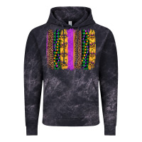 Cloud Black mardi gras fleur de lis and beads brush stroke Vintage Hoodie - Artiststas