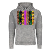 Cloud Rock mardi gras fleur de lis and beads brush stroke Vintage Hoodie - Artiststas
