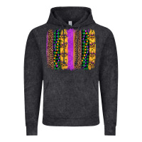 Vintage Black mardi gras fleur de lis and beads brush stroke Vintage Hoodie - Artiststas