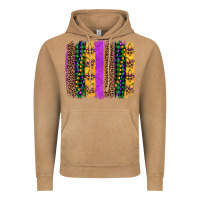 Vintage Camel mardi gras fleur de lis and beads brush stroke Vintage Hoodie - Artiststas