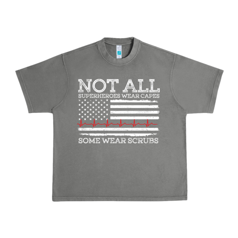 Nurses Not All Superheroes Wear Caps Some Wear Scrubs Nurse Supportive Urban Heavy Tee by linhVisuals | Teevron