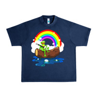 Navy the rainbow connection Urban Heavy Tee - linhVisuals