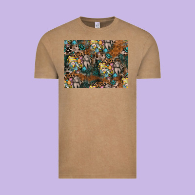 Easter Pattern Vintage Tee Designed By Cowhidedigitalart