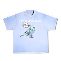Grape Ice parakeet bird biting finger funny i only look calm Urban Heavy Tee - linhVisuals