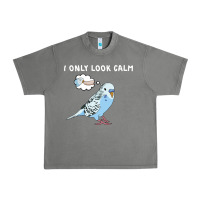 Parakeet Bird Biting Finger Funny I Only Look Calm Urban Heavy Tee | Teevron