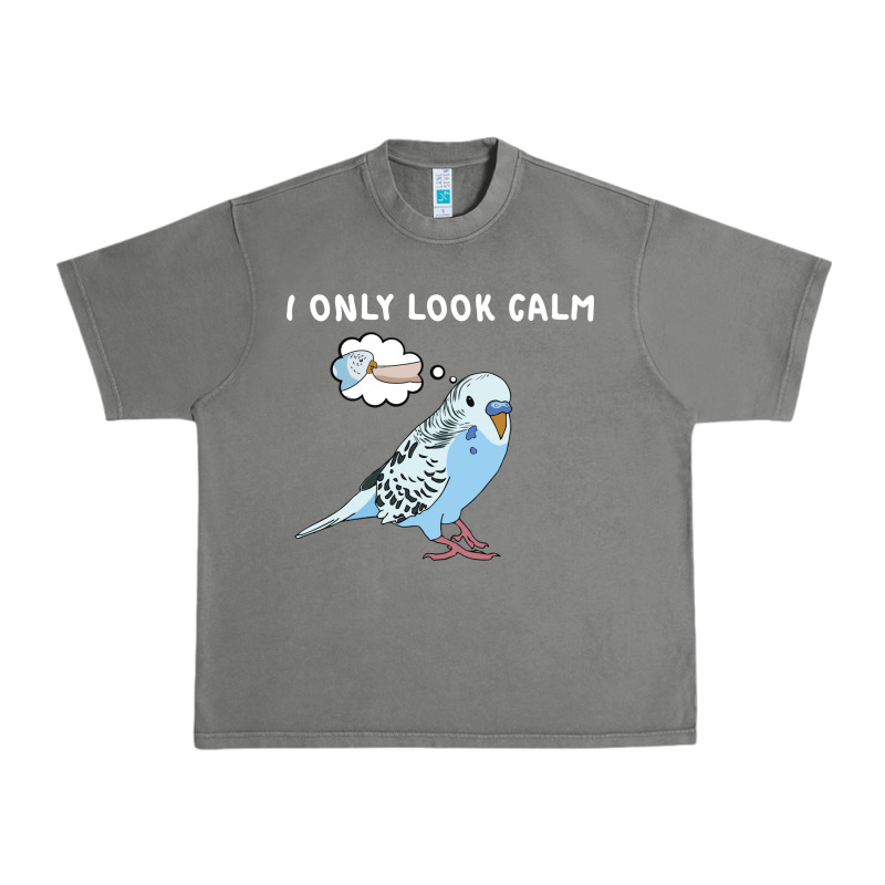 Parakeet Bird Biting Finger Funny I Only Look Calm Urban Heavy Tee by linhVisuals | Teevron