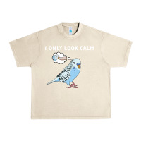 Sandshell parakeet bird biting finger funny i only look calm Urban Heavy Tee - linhVisuals