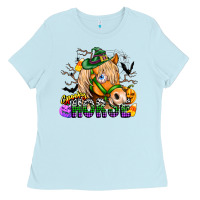Baby Blue spooky horse Ladies Tee - CowhideDigitalArt